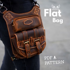 Leather Hip Bag Pattern - Leather Pattern - Leather Pdf Template -