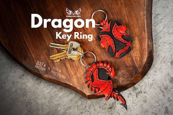 Dragon Key Ring [PDF & DXF pattern]