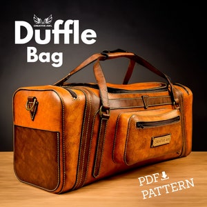 Leather Bag Pattern PDF Files: Duffle 45 Bag with How to 