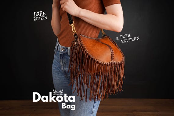 PDF & DXF Dakota Bag Pattern - Leather Pattern - Leather bag pattern - Leather Template - PDF Pattern