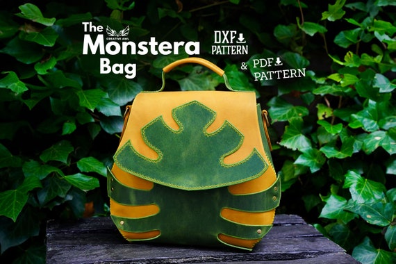 PDF & DXF Leather Monstera Bag PDF Pattern