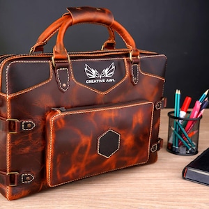 Leather briefcase - Laptop Bag