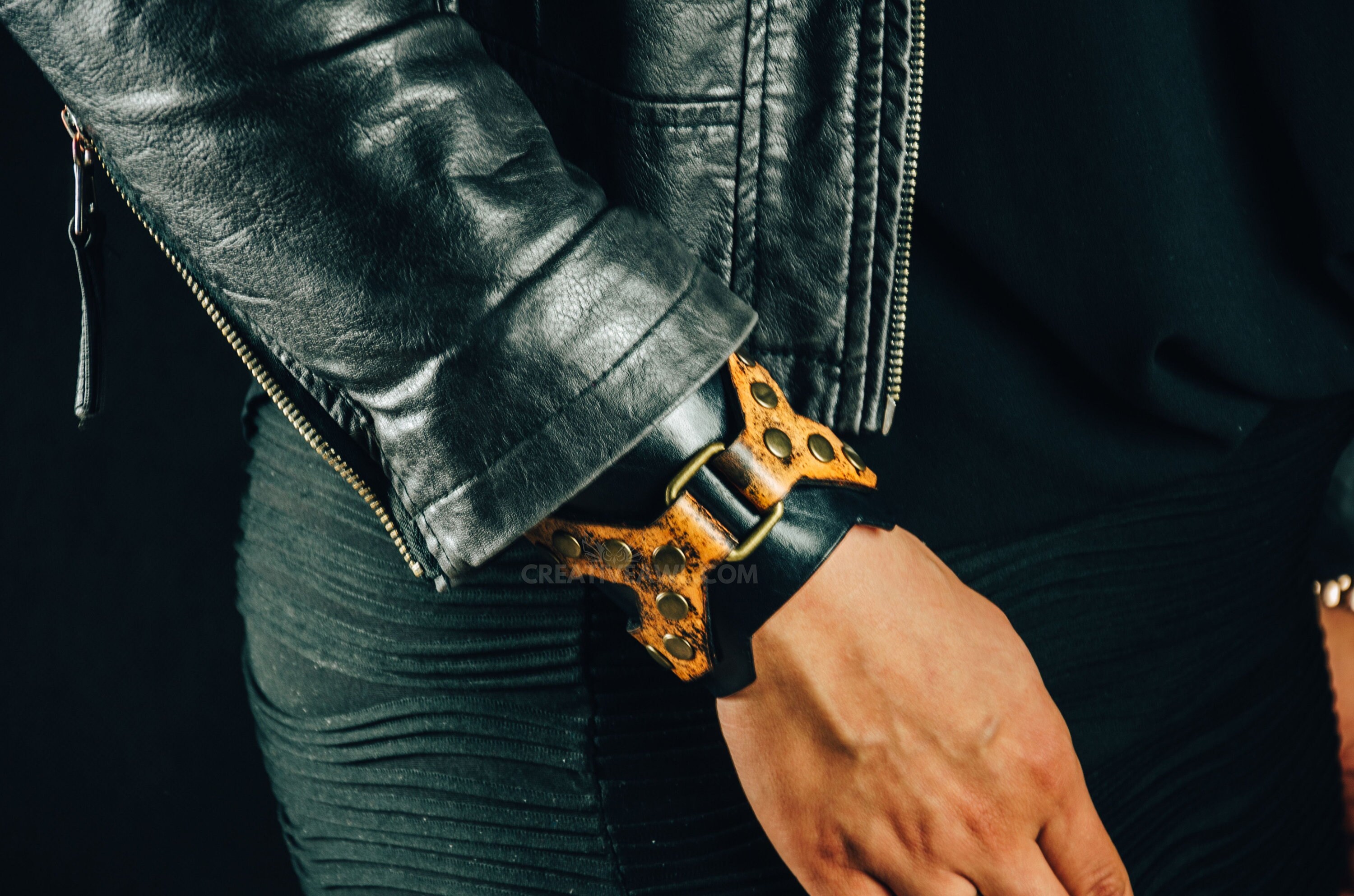 Wrist Cuffs Pattern Leather Bracelet Pattern Leather Etsy