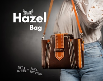 Mönster för läderhasselväska i PDF och DXF