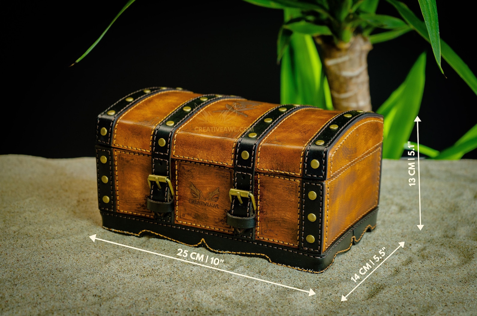 Leather Treasure Chest Pattern Leather Treasure Box Etsy