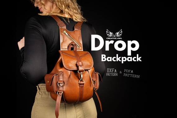 Drop Backpack Leather DIY Pattern PDF & DXF