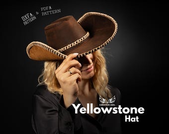 Leather Cowboy Hat Pattern: PDF & DXF Template with Video Tutorial