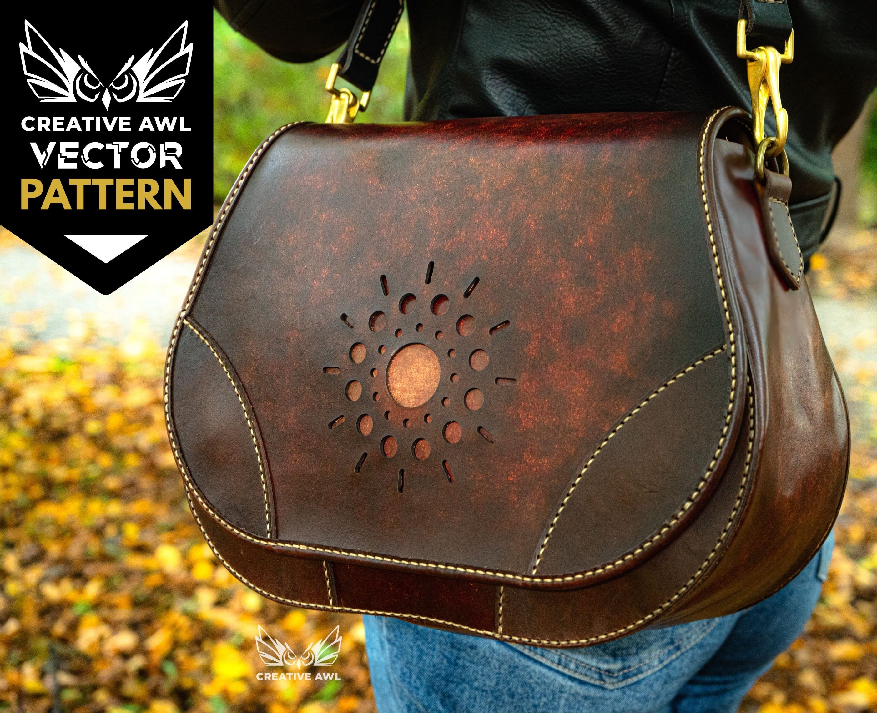 Laser PDF Boho Messenger Bag Pattern Leather Pattern Etsy