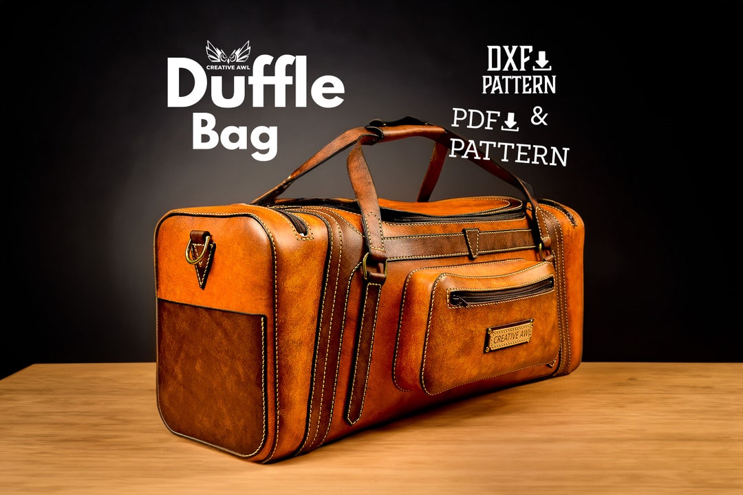 PDF & DXF Leather Duffle Bag Pattern Leather Bag Pattern Leather
