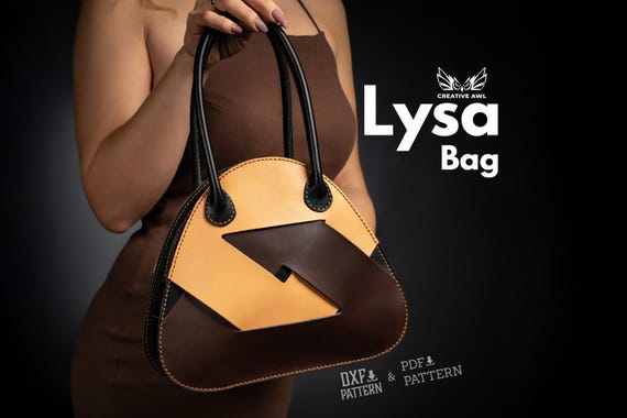 PDF & DXF Leather Lysa Bag Pattern - Leather Pattern - Leather bag pattern - Leather Template - PDF Pattern