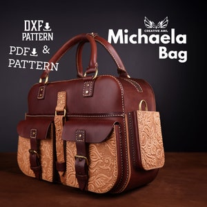 PDF & DXF Leather Michaela Bag PDF Pattern