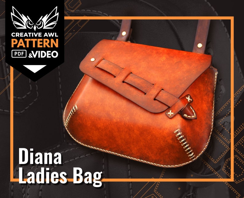 Diana Bag Pattern Leather Pattern Leather Bag Pattern Etsy