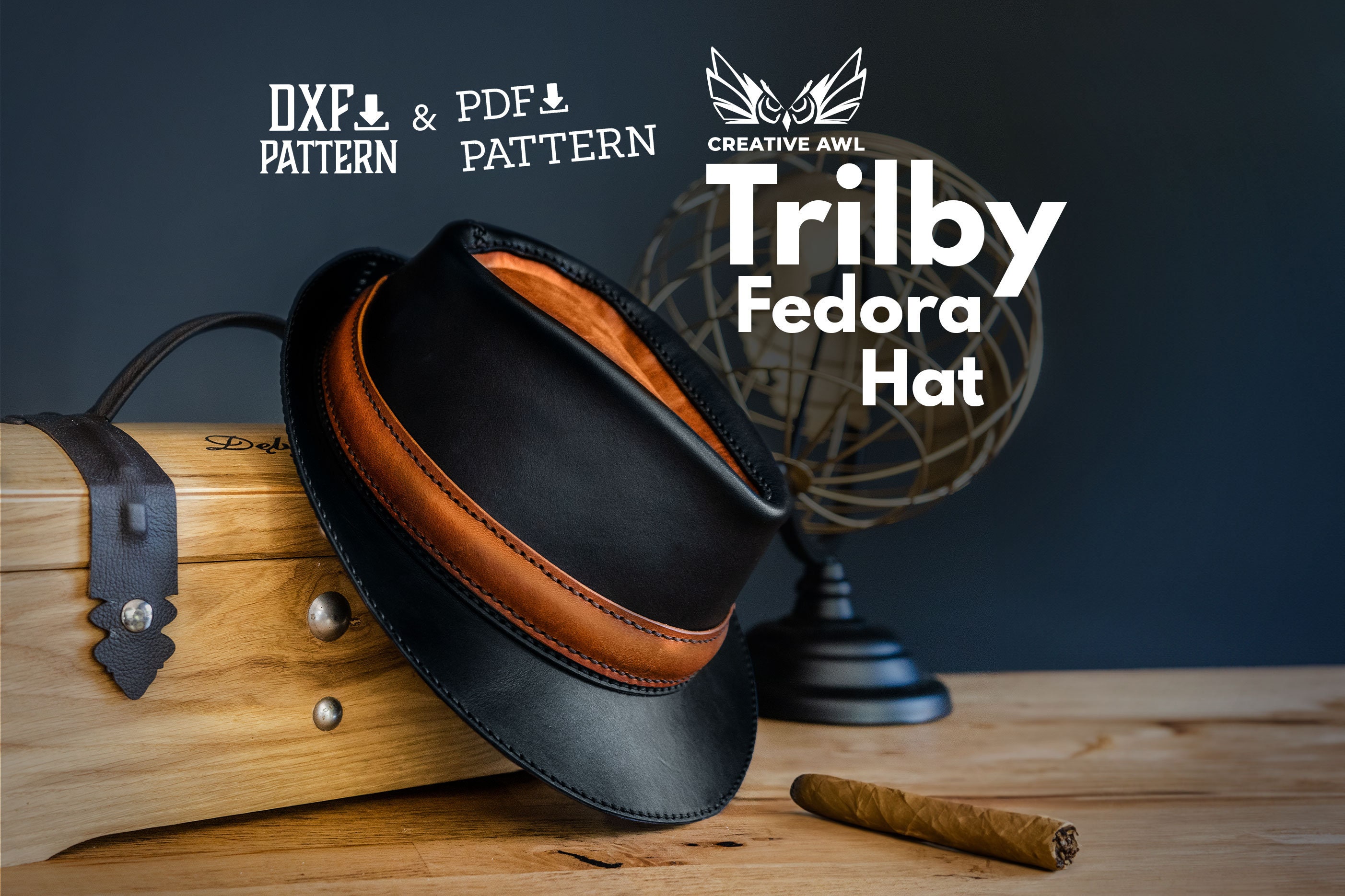 Leather fedora best sale hat