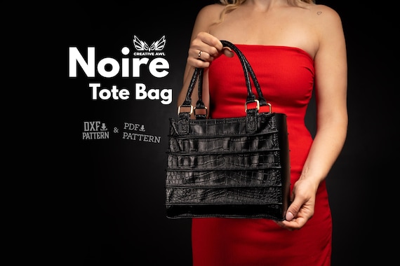 PDF & DXF Leather Noire Tote Bag PDF Pattern