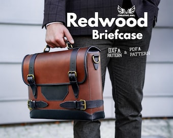 Redwood Brefcase PDF&DXF Pattern Leather DIY Tutorial