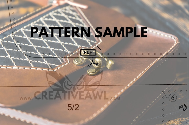 Leather Ladies Bag Pattern: Shoulder Bag PDF Template (digital Download ...