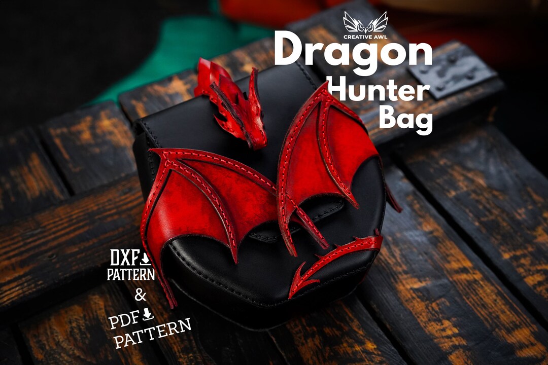 PDF & DXF Leather Dragon Hunter Bag PDF Pattern - Etsy