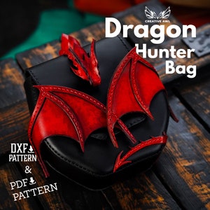 PDF & DXF Leather Dragon Hunter Bag PDF Pattern