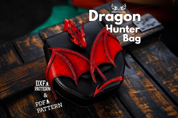 PDF & DXF Leather Dragon Hunter Bag PDF Pattern