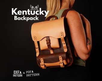Leather Kentucky Backpack Pattern: PDF & DXF Template