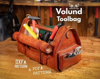 PDF & DXF Volund Toolbag Pattern - Leather Tools Bag pattern - Leather Pdf Template - Leather Pattern