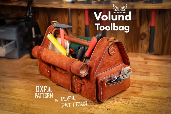 PDF & DXF Volund Toolbag Pattern - Leather Tools Bag pattern - Leather Pdf Template - Leather Pattern