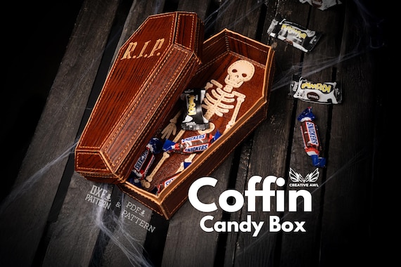 Leather Coffin Candy Box PDF and DXF Pattern