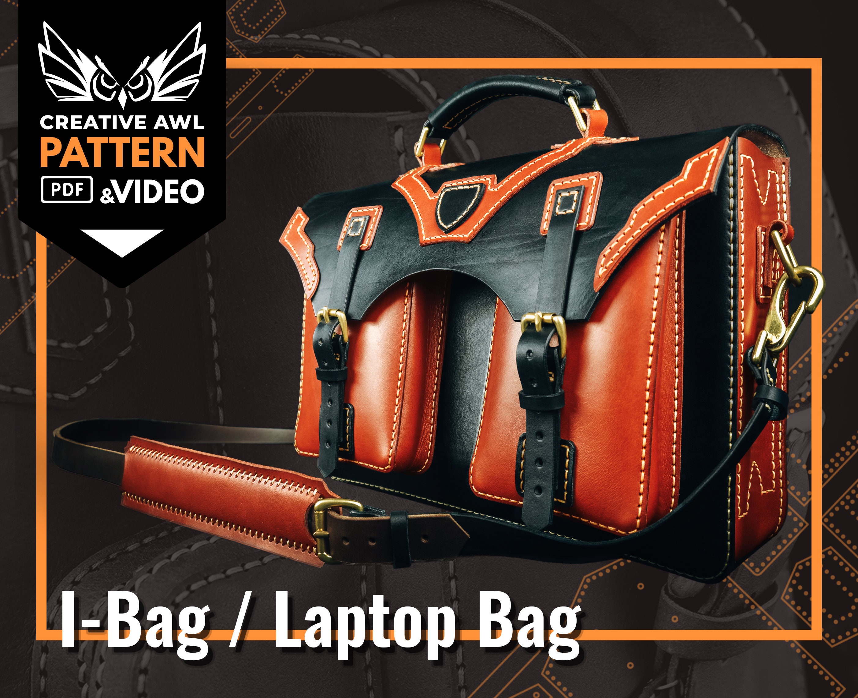 Leather Bag Pattern Laptop Bag Pattern Leather Pattern Etsy Canada