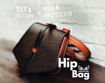 Leather Hip Bag Pattern: Unisex Pouch Belt Bag (PDF & DXF)