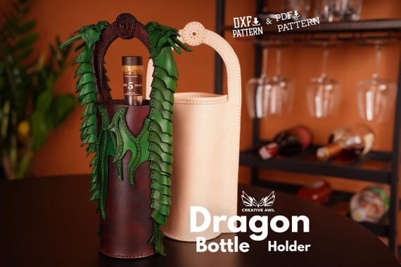 PDF & DXF Dragon Bottle Holder PDF Pattern