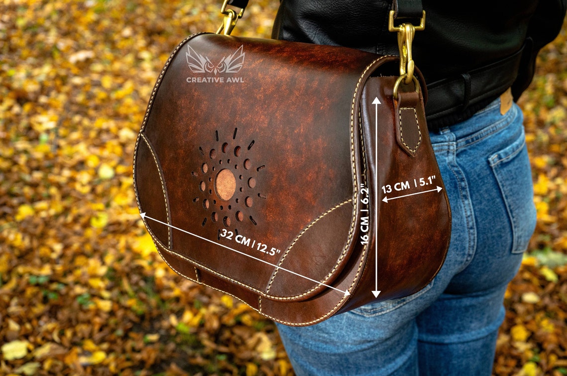 Boho Messenger Bag Pattern Leather Pattern Leather Bag Etsy