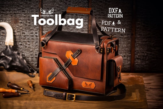 PDF & DXF Leather Travel Bag pattern - Leather Bag Pattern - Leather Template - Leather PDF Pattern - Travel Bag Pattern