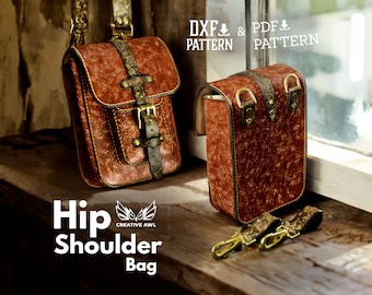 Leather Hip Bag Pattern: PDF & DXF Template