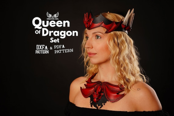 PDF & DXF Queen of Dragon -  Leather PDF Pattern