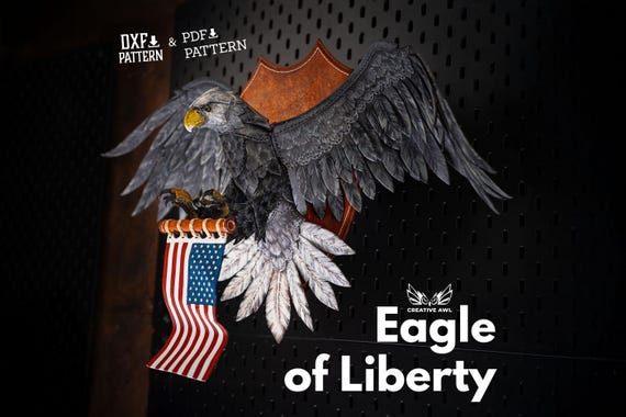 PDF & DXF Leather Eagle PDF Pattern - Eagle Template