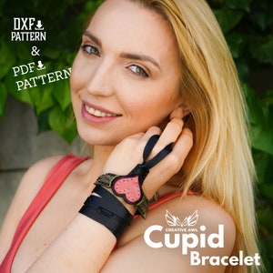 PDF & DXF Cupid Bracelet pattern - Leather Patterns - Leather Corset Template - Leather PDF Pattern - Leather Pattern