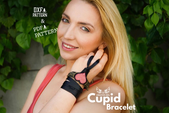 PDF & DXF Cupid Bracelet pattern - Leather Patterns - Leather Corset Template - Leather PDF Pattern - Leather Pattern
