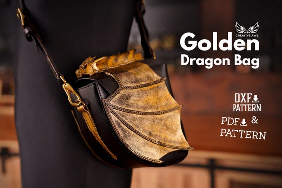 PDF & DXF Leather Golden Dragon Bag PDF Pattern