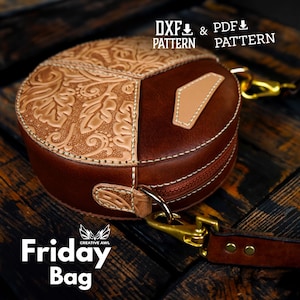 PDF & DXF Leather Friday Bag Pattern