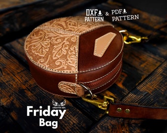 PDF & DXF Leder Friday Bag Schnittmuster
