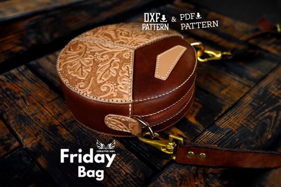 PDF & DXF Leather Friday Bag Pattern