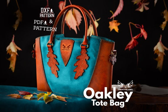 PDF & DXF Oakley Tote Bag Pattern - Leather Pattern - Leather bag pattern - Leather Template - PDF Pattern
