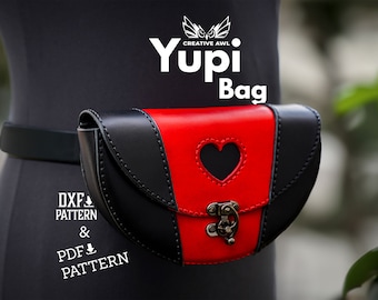 PDF & DXF Läder Yupi Väska Mönster