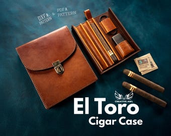 El Toro Cigar Case PDF & DXF Pattern DIY Leather Tutorial