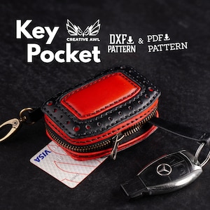 PDF & DXF Leather Key Pocket - PDF Pattern