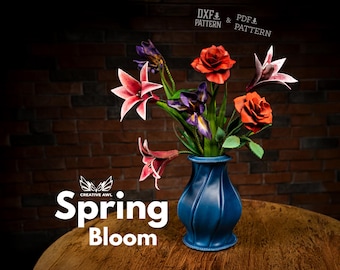 Spring Bloom Pattern (PDF & DXF) Leather DIY