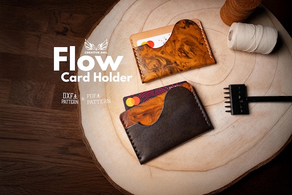 Flow Card Holder Pattern: DIY Wallet Template (PDF & DXF)