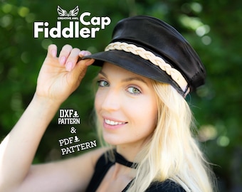 Leather Fiddler Cap Pattern - PDF & DXF Template