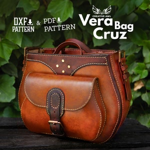 PDF & DXF Leder Veracruz Tasche PDF Schnittmuster