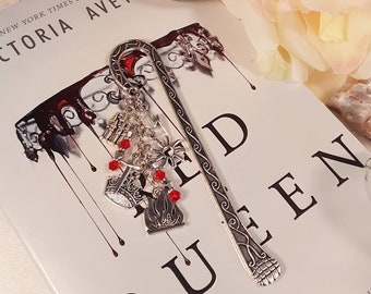 Red Queen Inspired Metal Bookmark